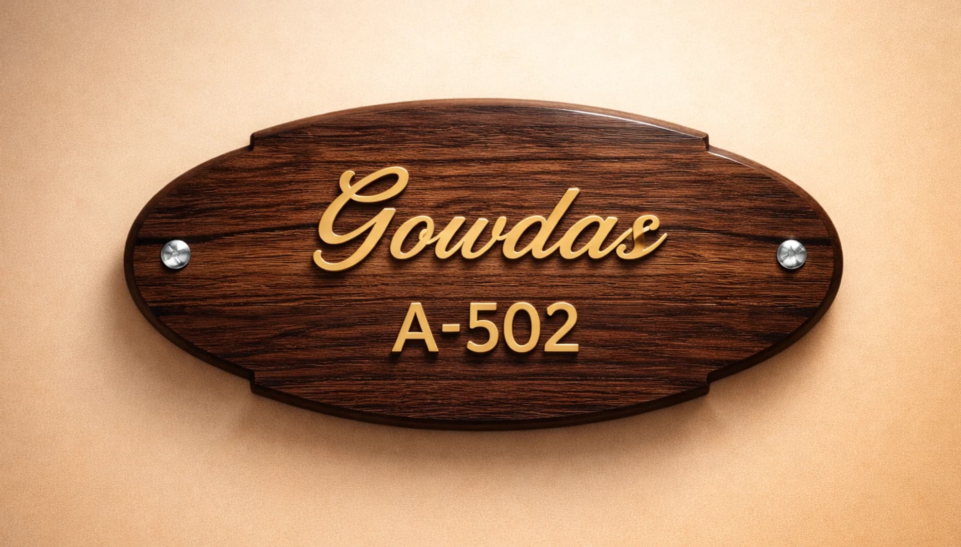 Wooden Name Plate