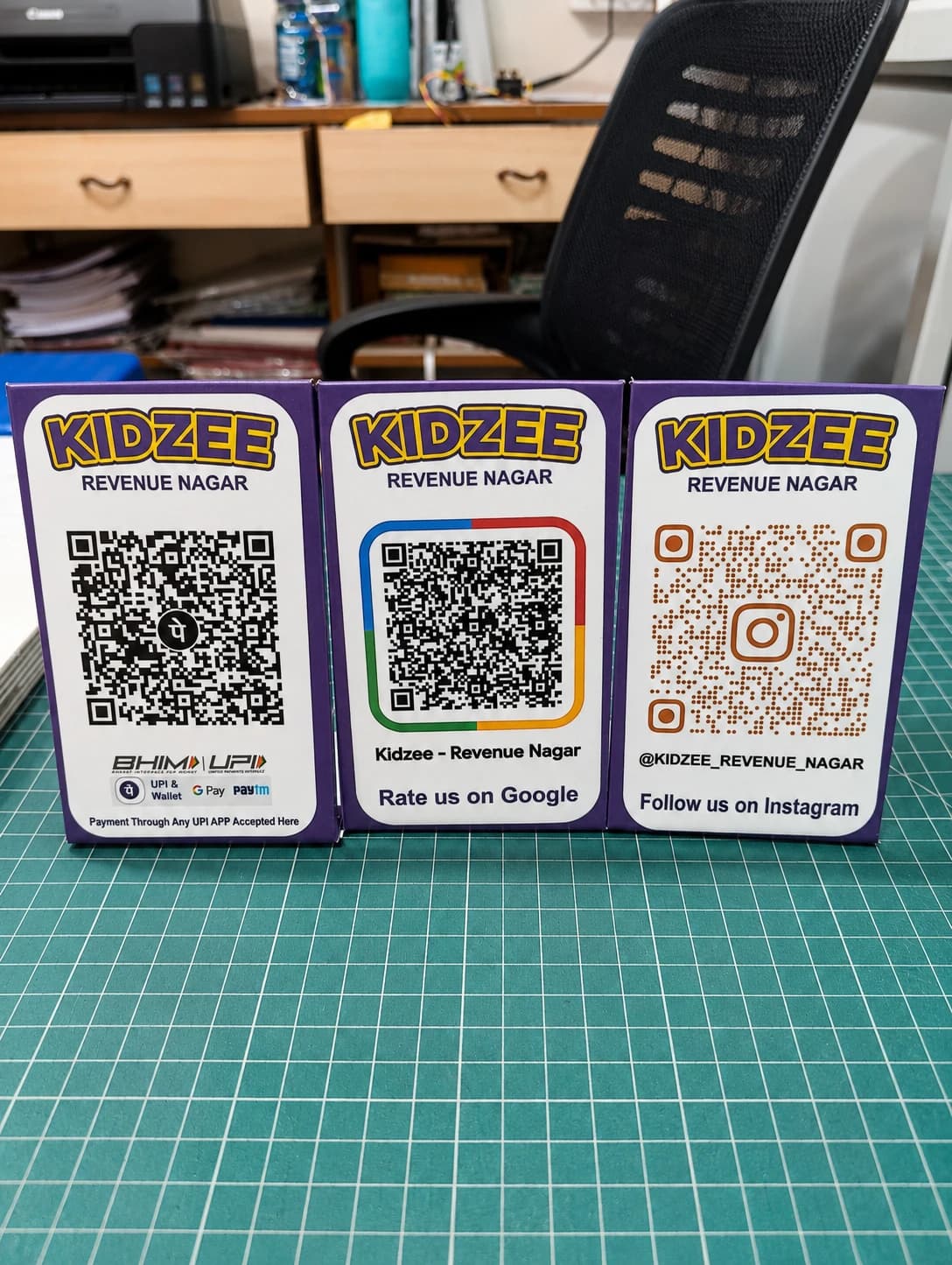 Custom QR Code Table Stand Printing in Indore — image 1